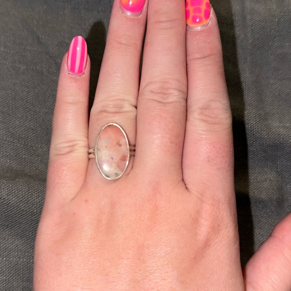 Sterling Silver Rhodonite Ring - Picture 4 of 6
